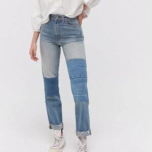 BDG Urban Outfitters Patchwork Denim Straight Jean